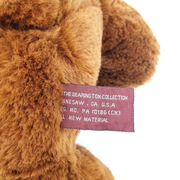 Bearington Barnaby Chocolate Brown Teddy Bear 10"‎ Plush Stuffed Toy With Tags - Picture 7 of 10